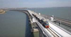 transportul feroviar de marfă spre Crimeea podul spre Crimeea deschiderea podului Rusia-Crimeea
