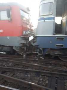 accident feroviar la Ploiești trenuri s-au ciocnit