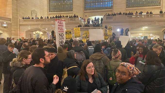 protest la metroul din New York
