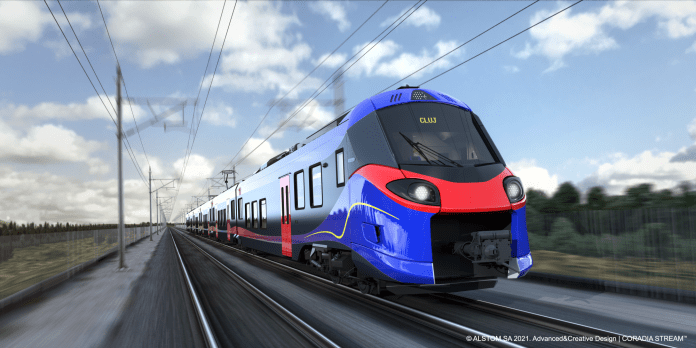 Primul tren nou Alstom ramele electrice trenuri electrice de lung parcurs rame electrice inter-regionale prin PNRR achiziția de rame electrice inter-regionale