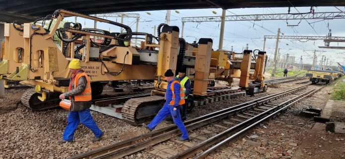 lucrări de reparații pe Magistralele 300 și 400 șantiere feroviare