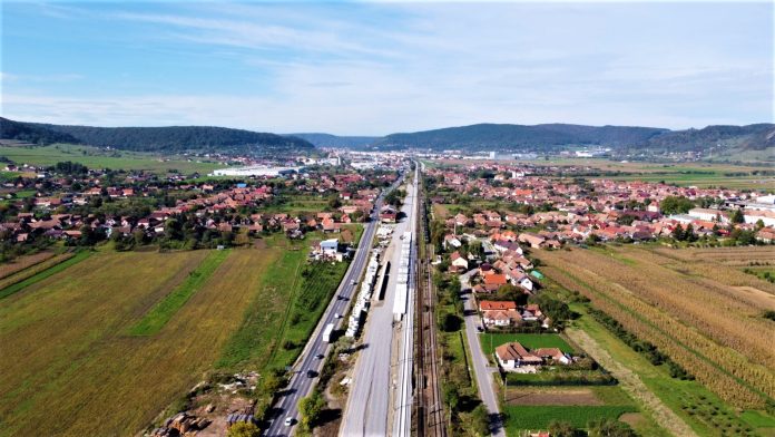 șantierul pe calea ferată Brașov-Sighișoara